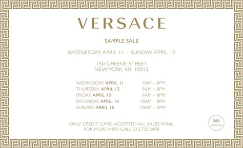 versace sample.sale.nyc|versace sample sale calendar.